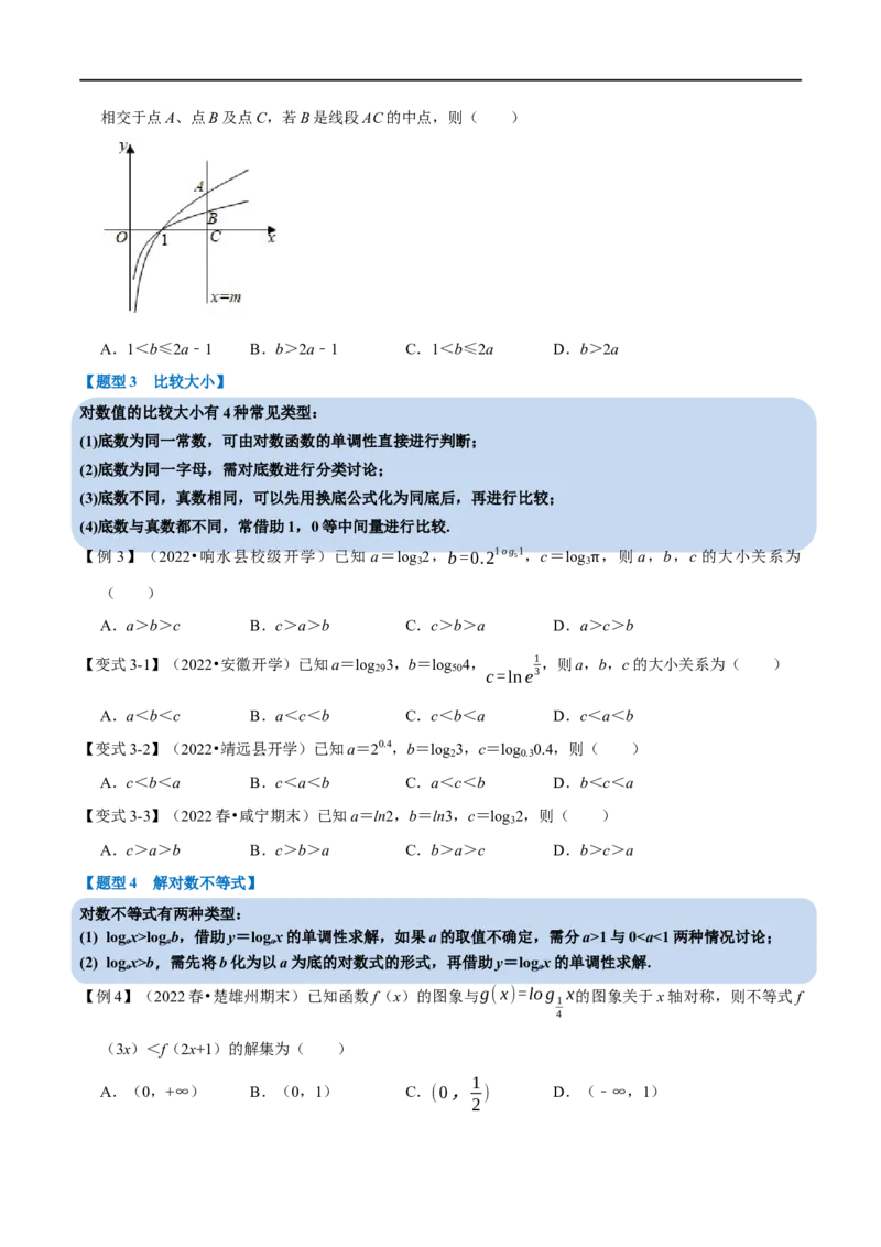 专题2.13对数与对数函数-重难点题型精讲（举一反三）（新高考地区专用）（原卷版）_2.2025数学总复习_2023年新高考资料_一轮复习_2023年高考数学一轮复习举一反三（新高考地区专用）