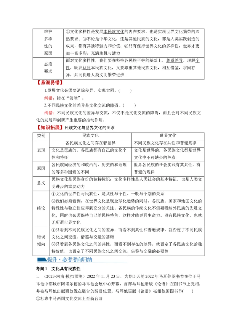第08课学习借鉴外来文化的有益成果（讲义）（解析版）_8.2025政治总复习_2024年新高考资料_1.2024一轮复习_2024年高考政治一轮复习讲练测（新教材新高考）_必修4