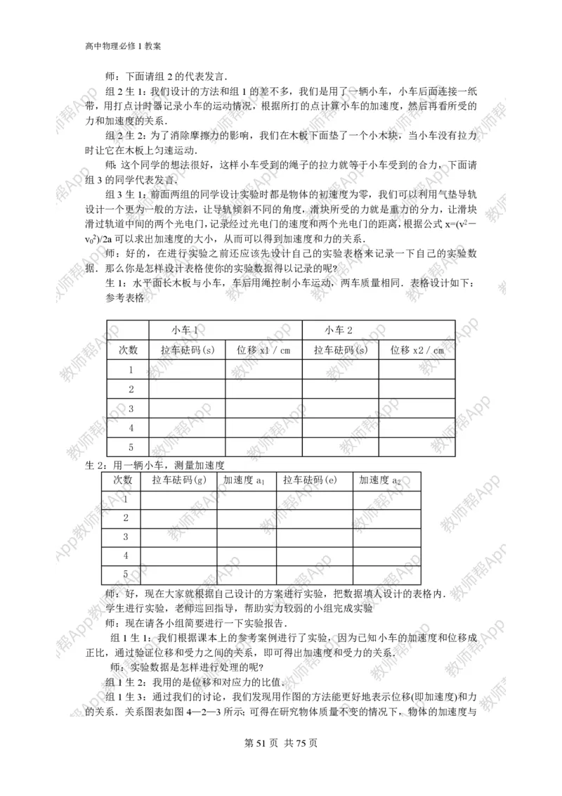 (人教版)高中物理必修1全册教案(1)_教资初高中_教资面试2025教资面试备考资料合集_教资面试资料合集_2025教资面试资料_25上教资面试-小学资料包_19教案：合集_高中学科全册教案