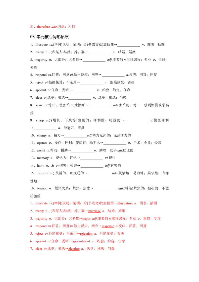 必修三Unit2MoralsandVirtues核心单词+重点句型筑基讲义（解析版）_3.2025英语总复习_2025年新高考资料_一轮复习_2025年新高考英语一轮总复习筑基培优方案