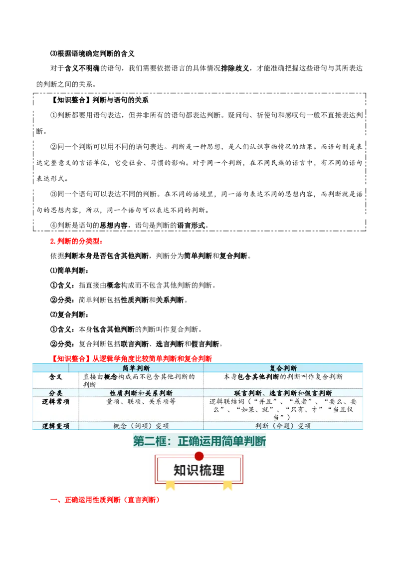 选择性必修三+《逻辑与思维》知识清单-上好课2025年高考政治一轮复习知识清单_8.2025政治总复习_2025年新高考资料_一轮复习_2025年高考政治一轮复习知识清单