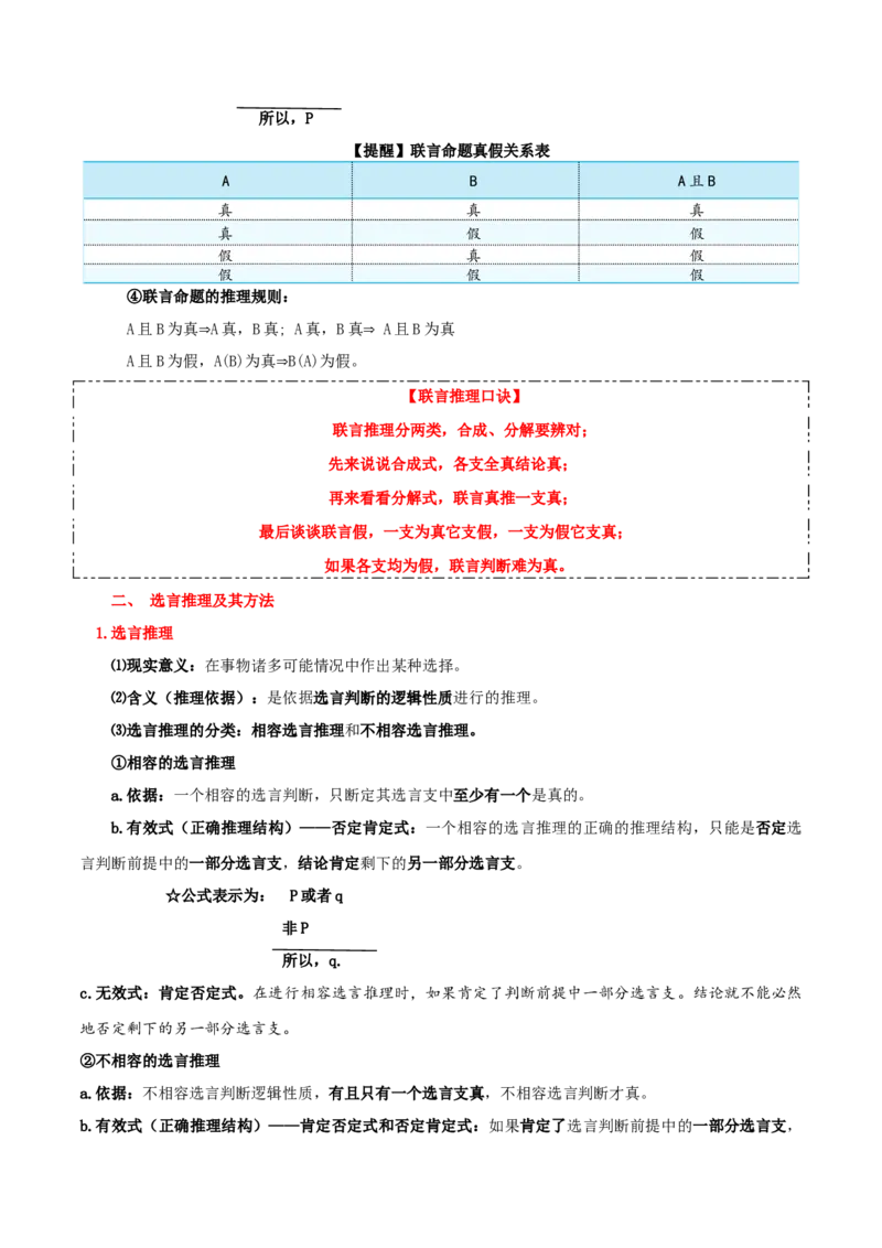 选择性必修三+《逻辑与思维》知识清单-上好课2025年高考政治一轮复习知识清单_8.2025政治总复习_2025年新高考资料_一轮复习_2025年高考政治一轮复习知识清单