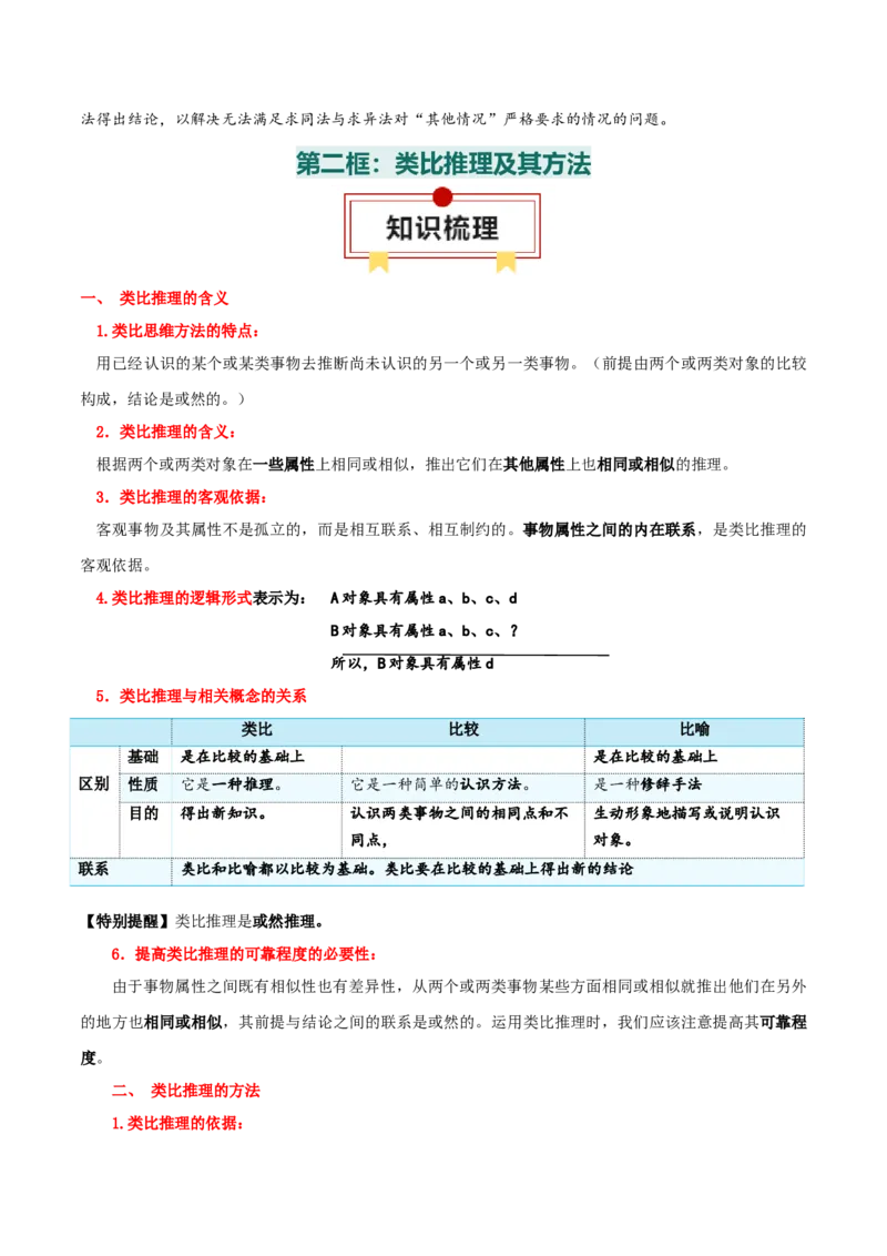 选择性必修三+《逻辑与思维》知识清单-上好课2025年高考政治一轮复习知识清单_8.2025政治总复习_2025年新高考资料_一轮复习_2025年高考政治一轮复习知识清单
