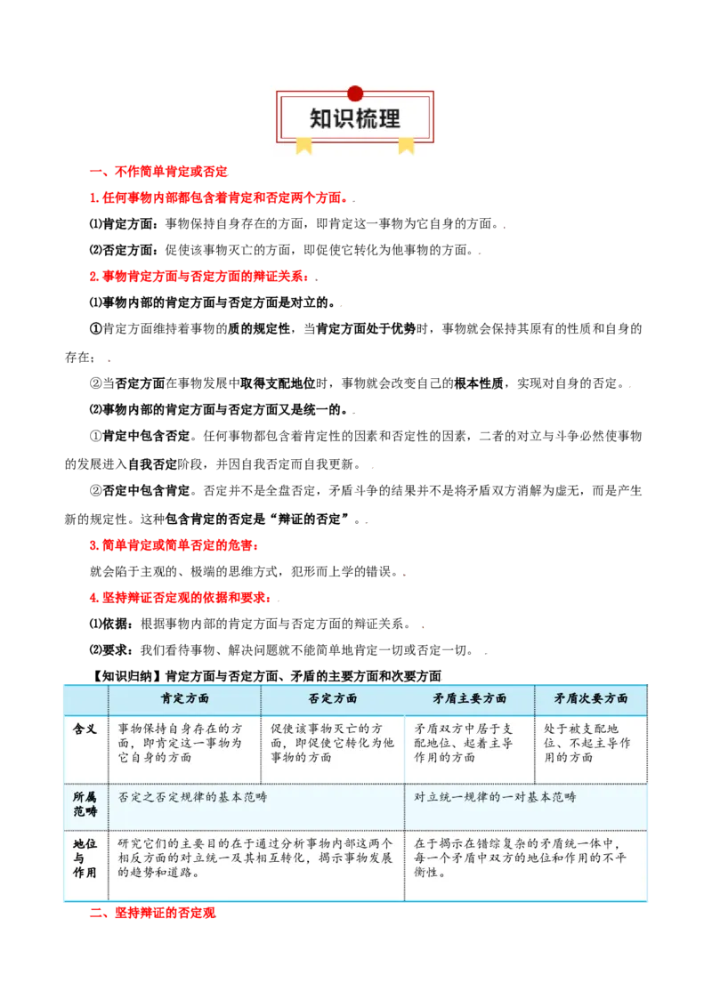选择性必修三+《逻辑与思维》知识清单-上好课2025年高考政治一轮复习知识清单_8.2025政治总复习_2025年新高考资料_一轮复习_2025年高考政治一轮复习知识清单