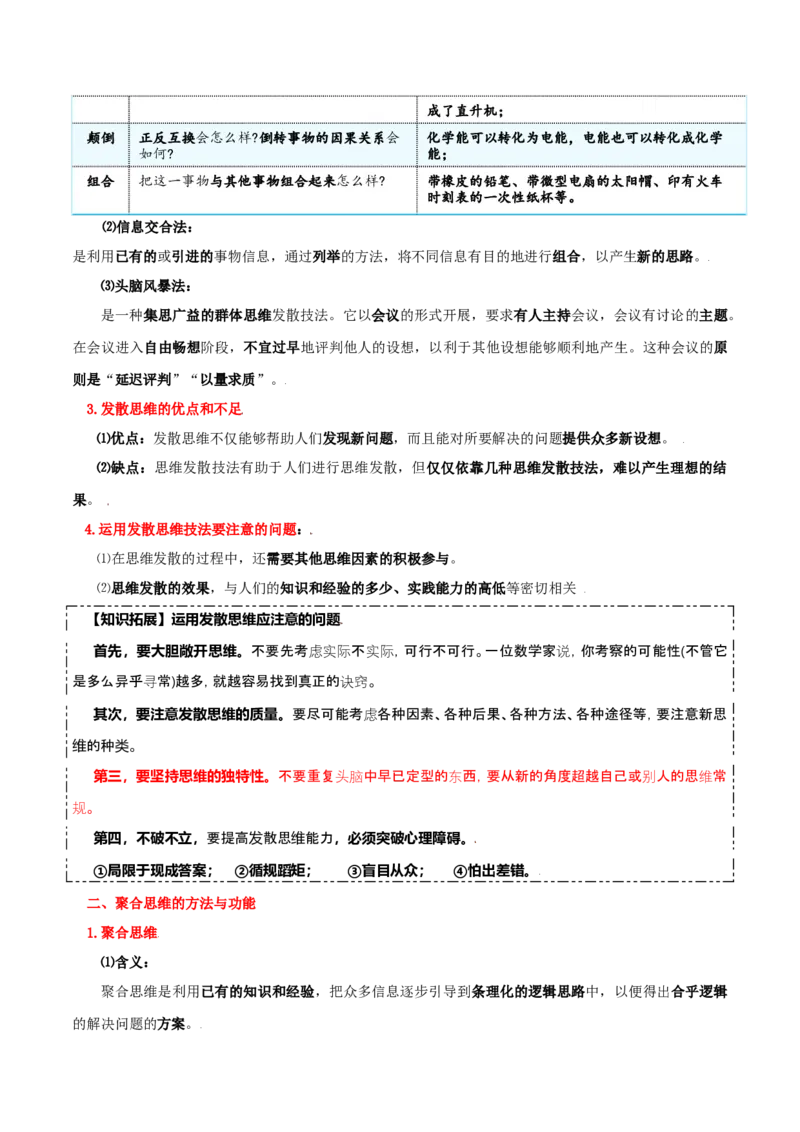 选择性必修三+《逻辑与思维》知识清单-上好课2025年高考政治一轮复习知识清单_8.2025政治总复习_2025年新高考资料_一轮复习_2025年高考政治一轮复习知识清单