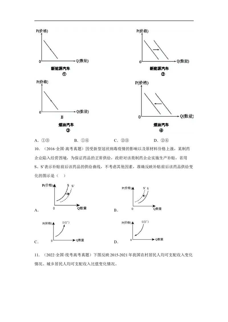 解密02生活与消费（原卷版）_8.2025政治总复习_赠品通用版（老高考）复习资料_二轮复习_高频考点解密2023年高考政治二轮复习课件+分层训练（全国通用）