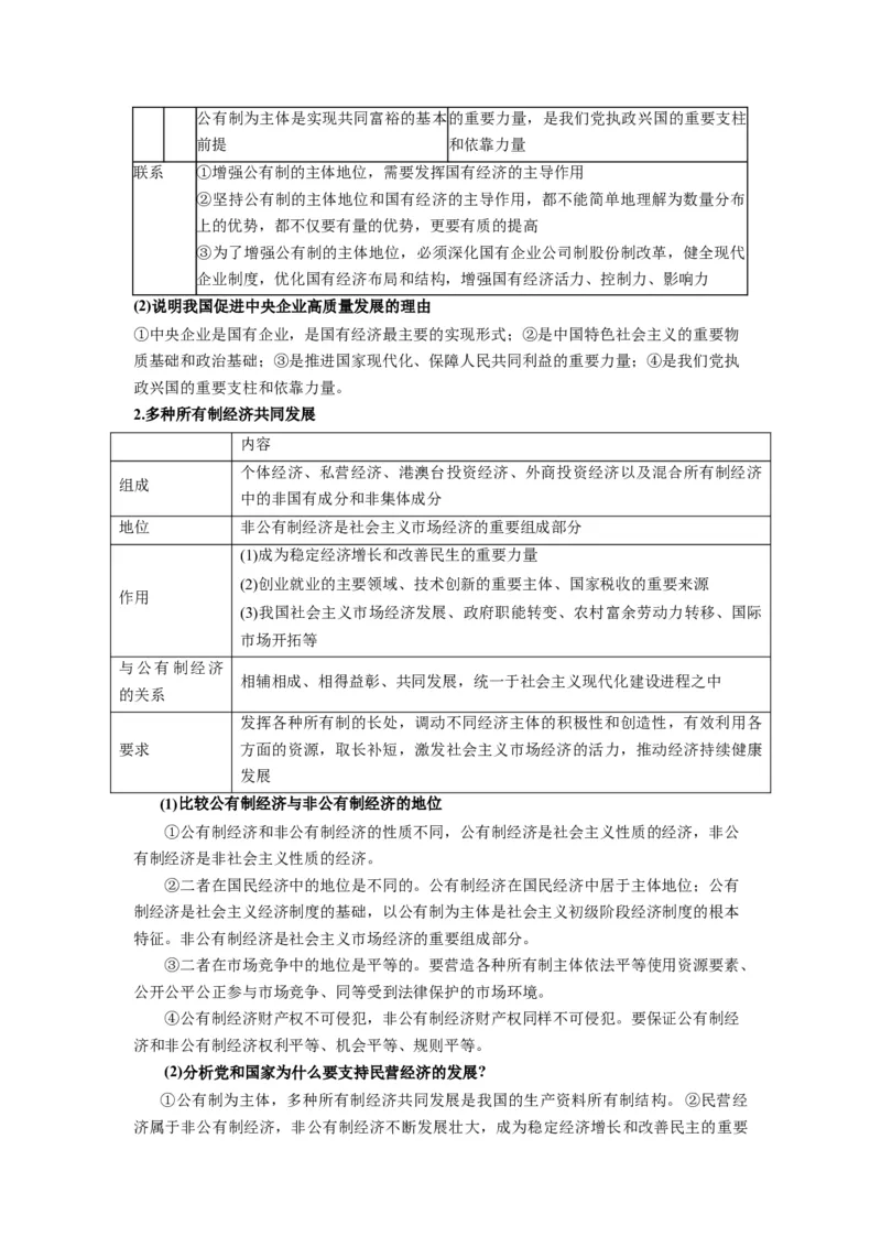 第01课我国的生产资料所有制（讲义）（原卷版）_8.2025政治总复习_2024年新高考资料_1.2024一轮复习_2024年高考政治一轮复习讲练测（新教材新高考）_必修2
