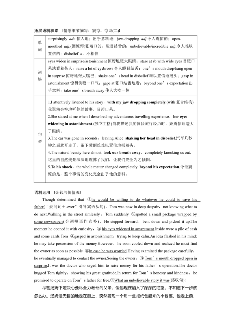 必修第三册　Unit5　TheValueofMoney_3.2025英语总复习_2025年新高考资料_一轮复习_2025高考大一轮复习讲义+课件（完结）_2025高考大一轮复习英语（人教版）_必修第三册