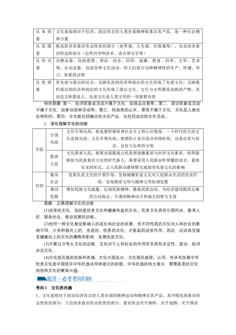 第07课继承发展中华优秀传统文化（讲义）（解析版）_8.2025政治总复习_2024年新高考资料_1.2024一轮复习_2024年高考政治一轮复习讲练测（新教材新高考）_必修4