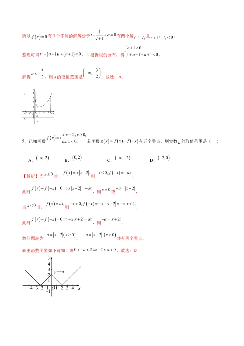专题15函数零点问题(含2021-2023高考真题)(解析版)_2.2025数学总复习_2024年新高考资料_3.2024专项复习_2024年新高考数学之函数专项重难点突破练（新高考专用）