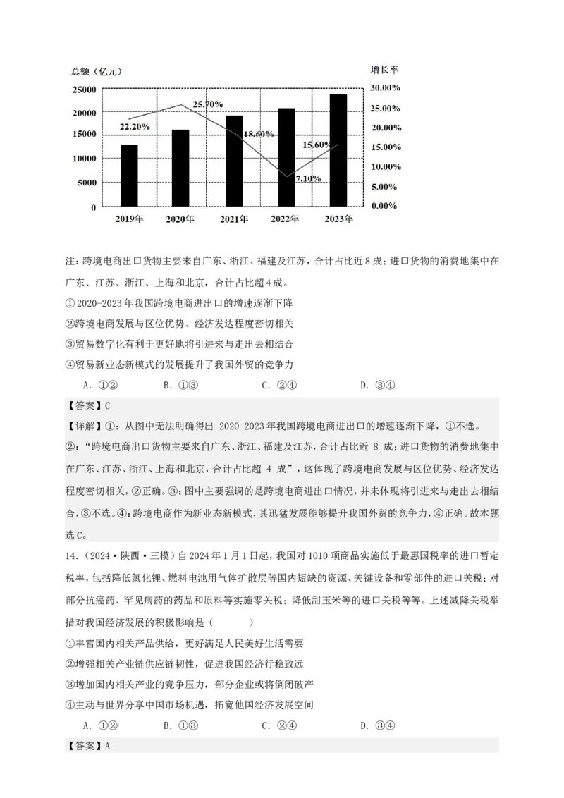 第六课走进经济全球化学案（解析版）抢分秘籍2025年高考政治一轮复习精讲精练_8.2025政治总复习_2025年新高考资料_一轮复习_2025年高考政治一轮复习精讲精练（原卷版+解析版）