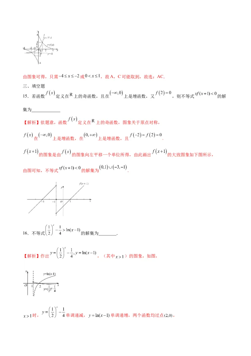 专题18函数背景下的不等式问题(含2021-2023高考真题)(解析版)_2.2025数学总复习_2024年新高考资料_3.2024专项复习_2024年新高考数学之函数专项重难点突破练（新高考专用）