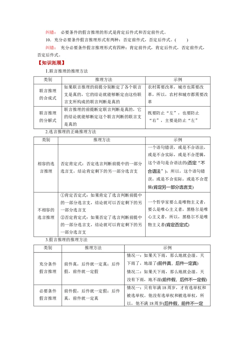 第06课掌握演绎推理方法（讲义）（解析版）_8.2025政治总复习_2024年新高考资料_1.2024一轮复习_2024年高考政治一轮复习讲练测（新教材新高考）_选择性必修3