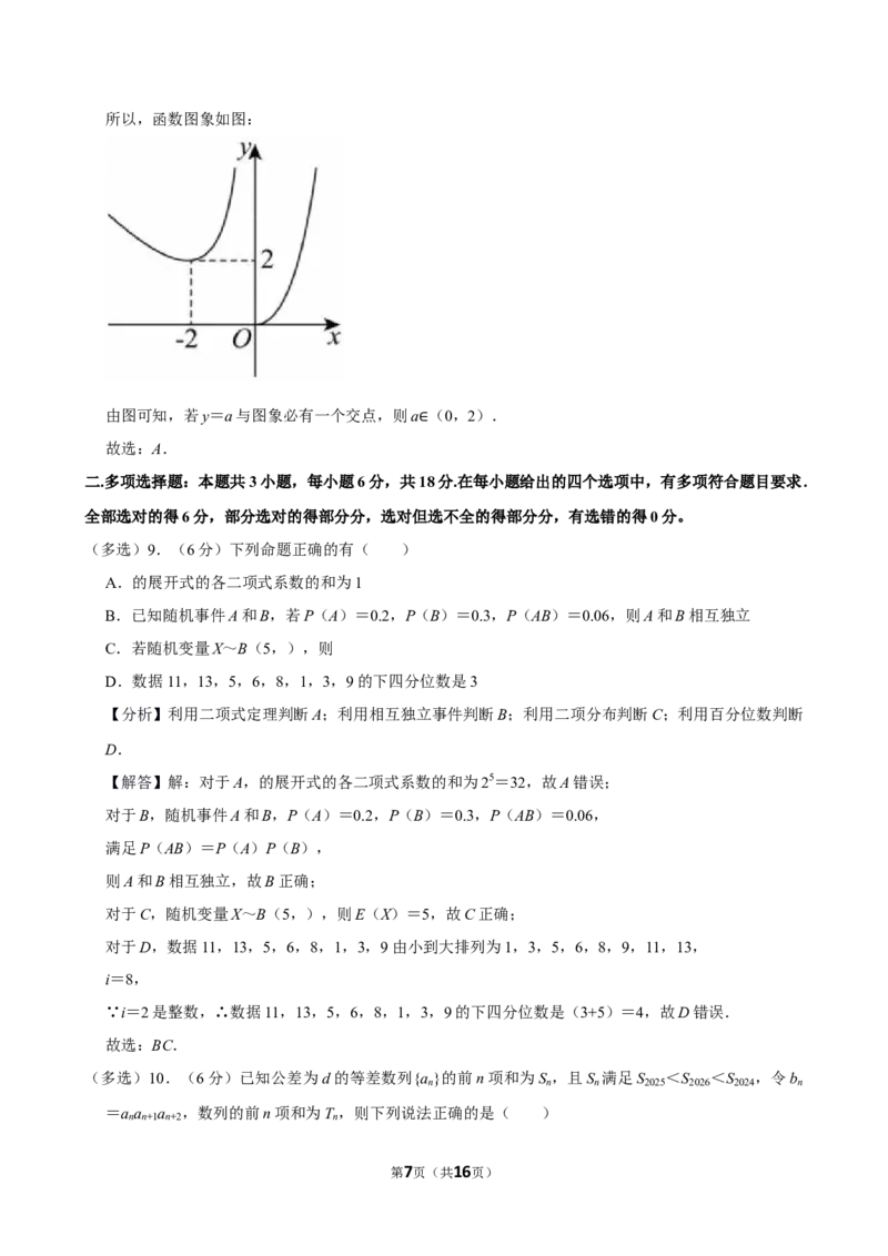 2025-2026学年山东省淄博市高三（上）期末数学试卷_2026年1月精选全国名校期末考试40套高三数学试卷含解析_word