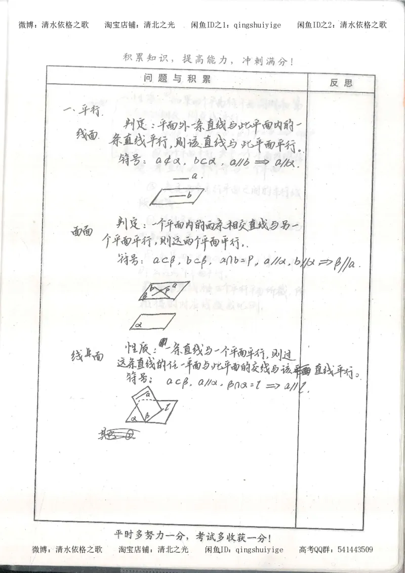1.衡水中学高考积累与改错_高一数学（第1本）_139页_高中衡水学霸笔记_高中全部赠品_错题集高中九科_数学积累与改错