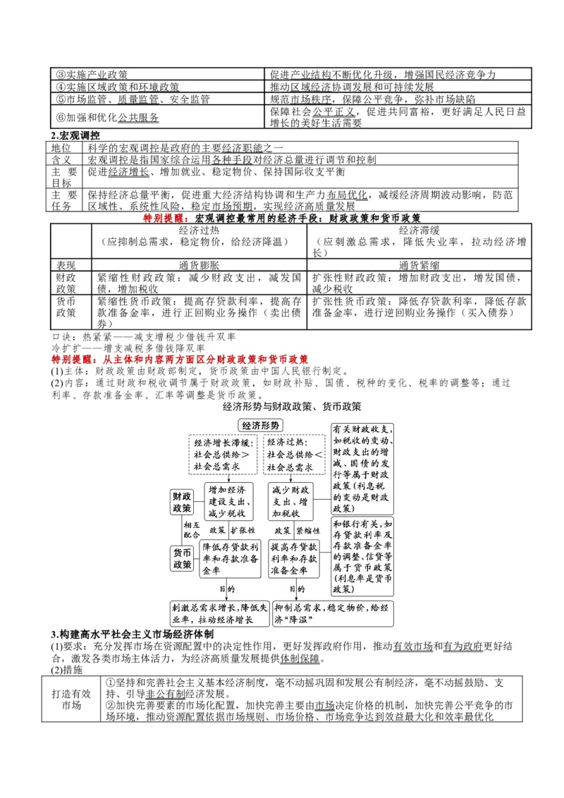 第02课我国的社会主义市场经济体制（讲义）（解析版）_8.2025政治总复习_2025年新高考资料_一轮复习_2025年高考政治一轮复习讲练测（新教材新高考）（完结）_必修2（包含2024高考真题）