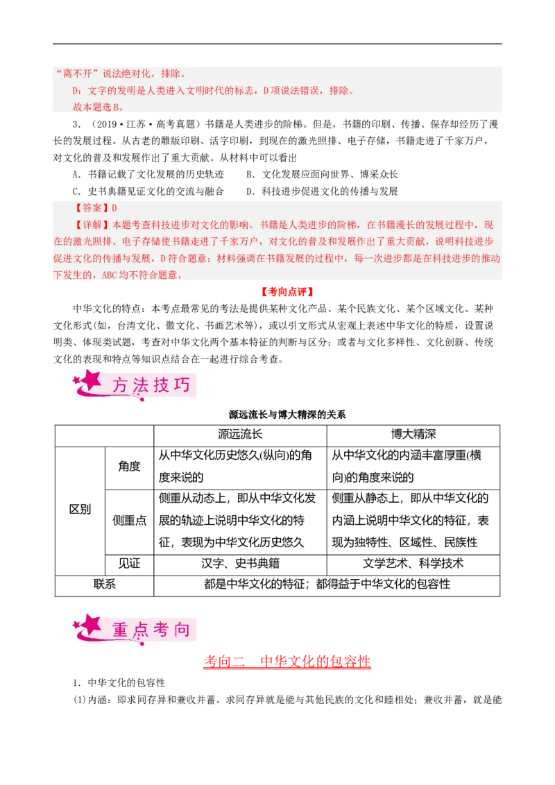 考点27我们的中华文化（考点帮）-备战2023年高考政治一轮复习考点帮（人教版）_8.2025政治总复习_赠品通用版（老高考）复习资料_一轮复习