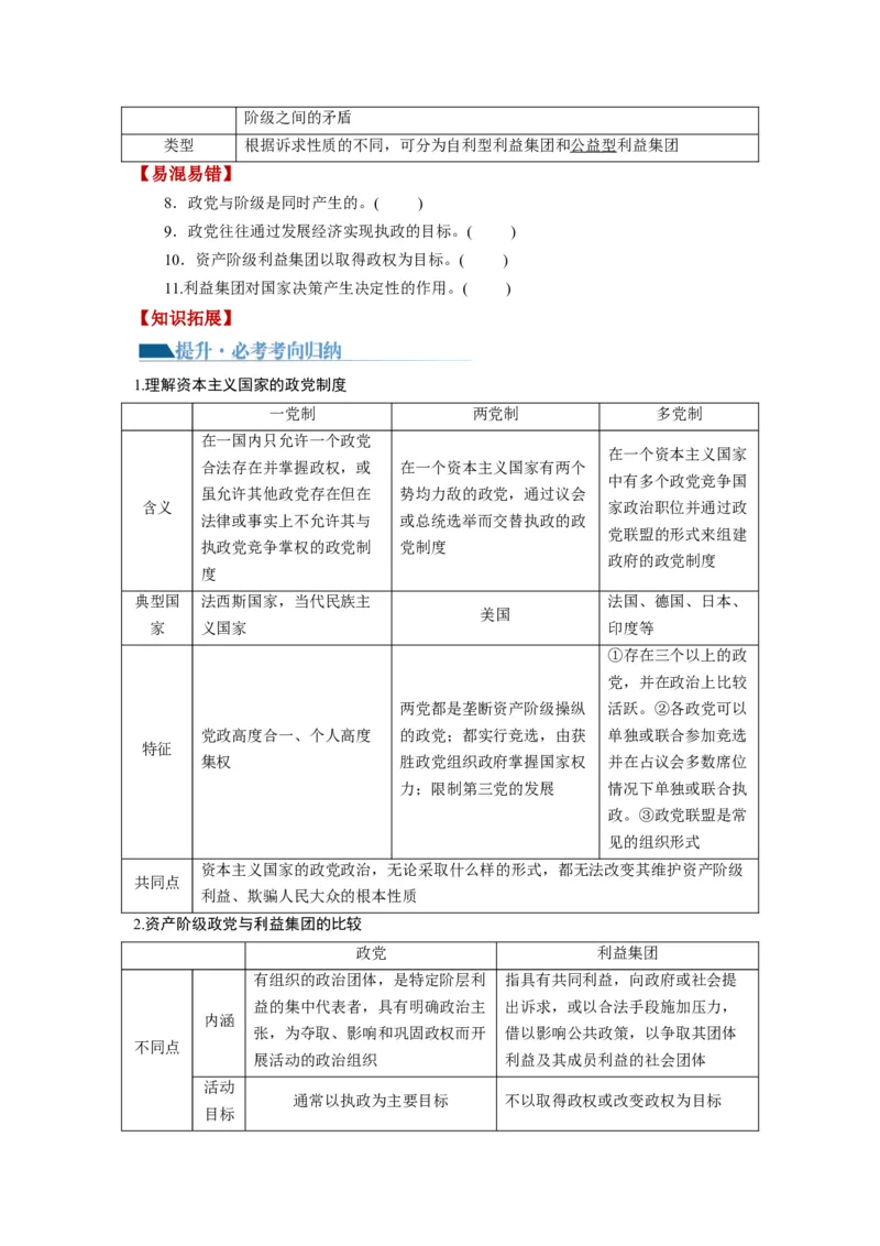 第01课国体与政体（讲义）（原卷版）_8.2025政治总复习_2024年新高考资料_1.2024一轮复习_2024年高考政治一轮复习讲练测（新教材新高考）_选择性必修1