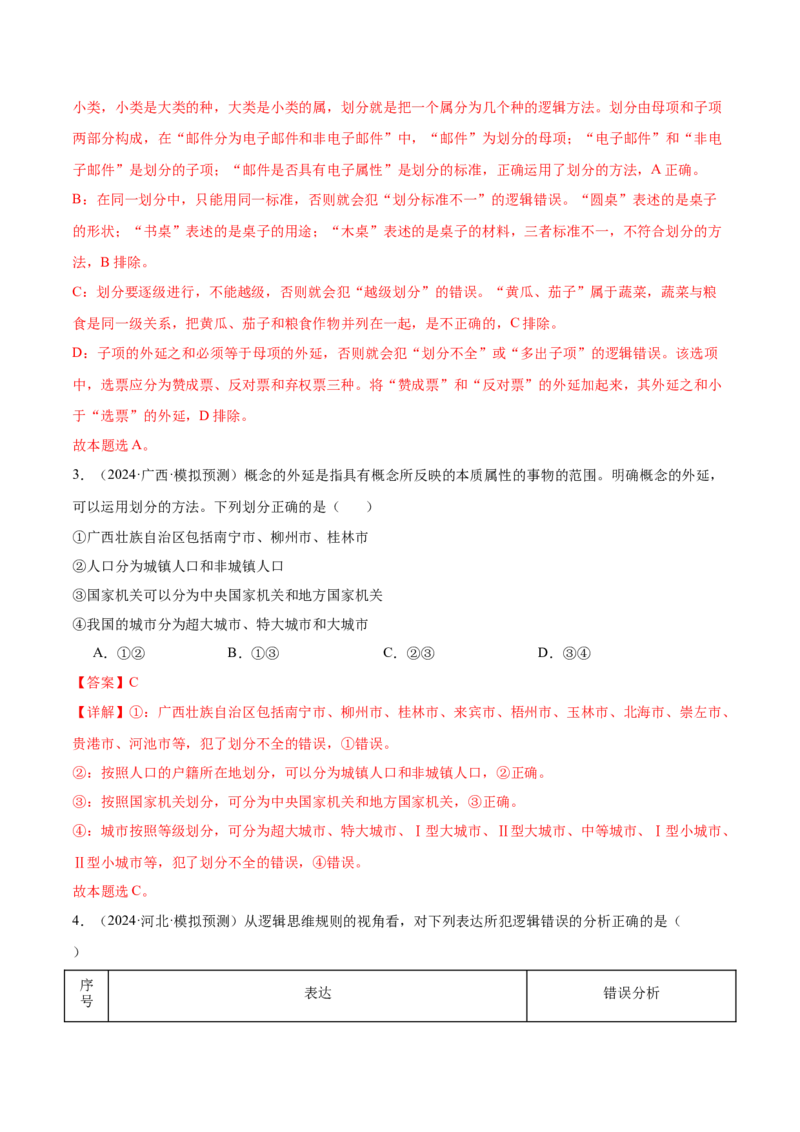 考点巩固卷19遵循逻辑思维规则考点预览+考点训练（解析版）_8.2025政治总复习_2025年新高考资料_一轮复习_2025年高考政治一轮复习考点通关卷（新高考通用）