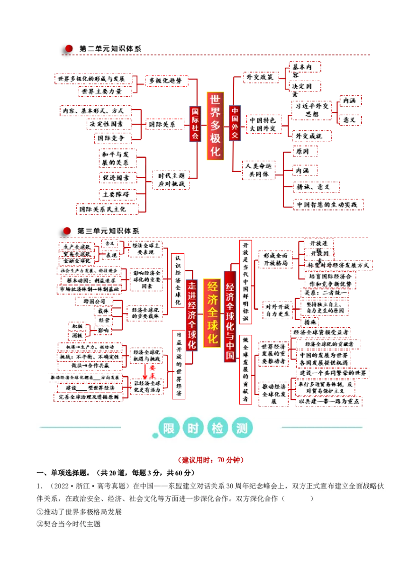 重难点14世界多极化与经济全球化（解析版）_8.2025政治总复习_2024年新高考资料_3.2024专项复习_2024年高考政治热点&middot;重点&middot;难点专练（新高考专用）_重难点