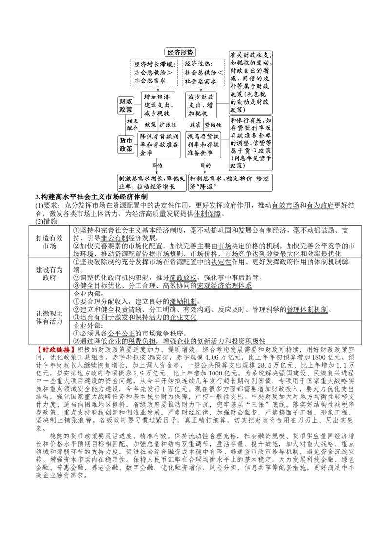 第02课我国的社会主义市场经济体制（讲义）（原卷版）_8.2025政治总复习_2025年新高考资料_一轮复习_2025年高考政治一轮复习讲练测（新教材新高考）（完结）_必修2（包含2024高考真题）