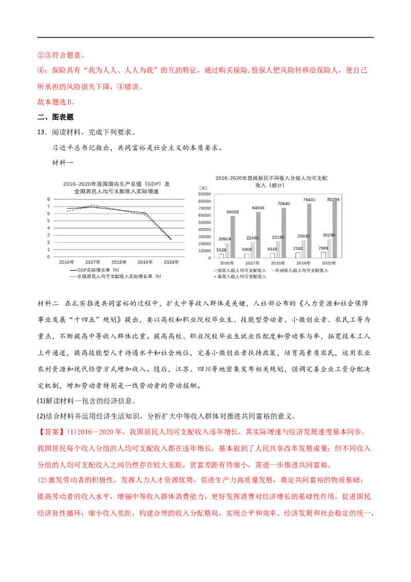 考点07个人收入的分配（好题帮）（解析版）_8.2025政治总复习_赠品通用版（老高考）复习资料_一轮复习_备战2023年高考政治一轮复习考点帮（全国通用）