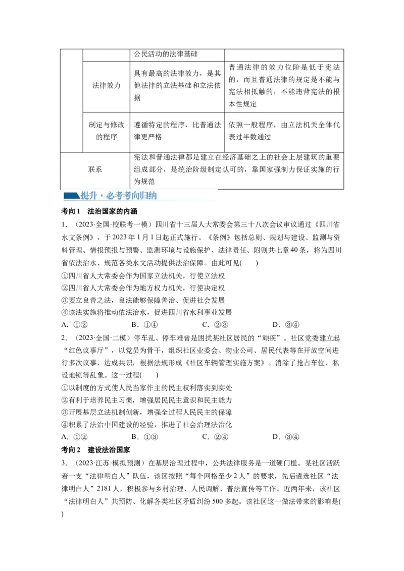 第08课法治中国建设（讲义）（原卷版）_8.2025政治总复习_2024年新高考资料_1.2024一轮复习_2024年高考政治一轮复习讲练测（新教材新高考）_必修3