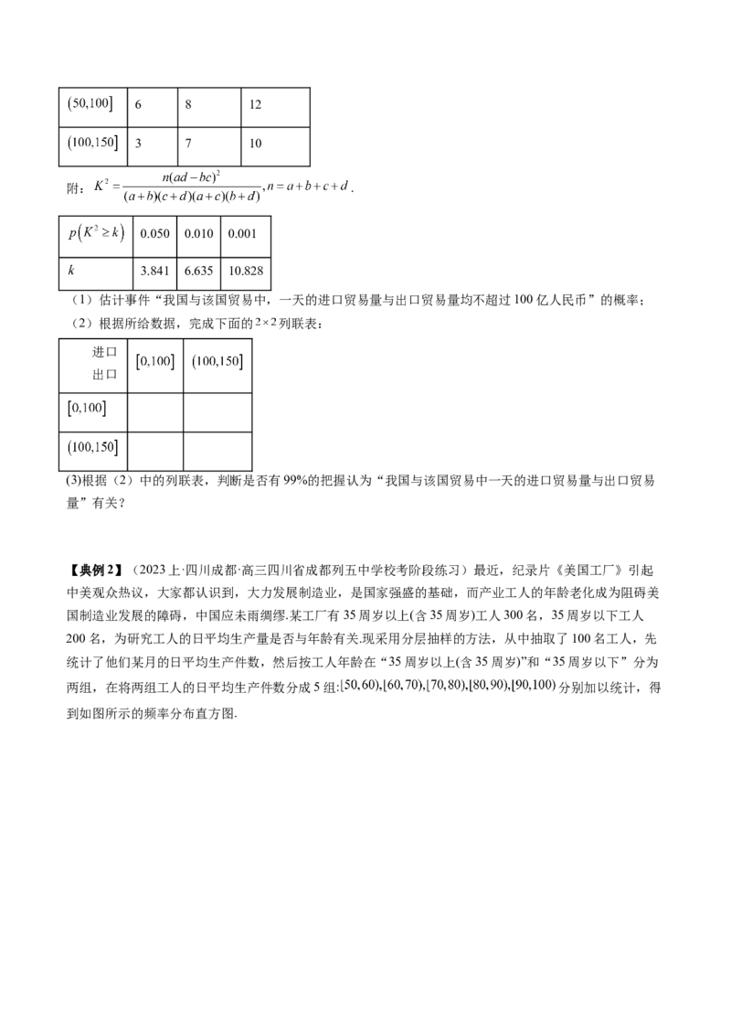 专题18统计与成对数据的统计分析（原卷版）_2.2025数学总复习_2024年新高考资料_1.2024一轮复习_2024年高考数学一轮复习知识清单（新高考专用）