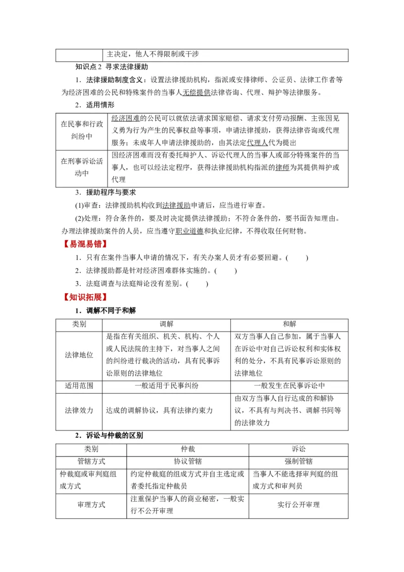 第10课诉讼实现公平正义（讲义）（原卷版）_8.2025政治总复习_2024年新高考资料_1.2024一轮复习_2024年高考政治一轮复习讲练测（新教材新高考）_选择性必修2