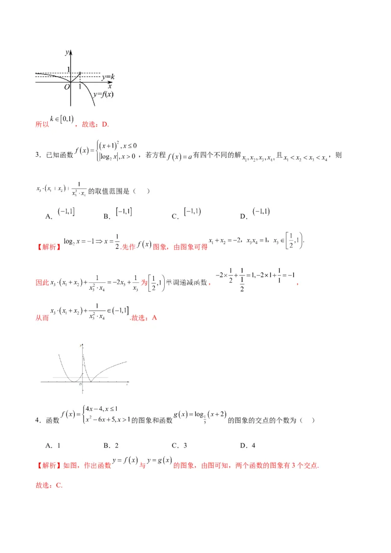 专题14函数的图象(二)(含2021-2023高考真题)(解析版)_2.2025数学总复习_2024年新高考资料_3.2024专项复习_2024年新高考数学之函数专项重难点突破练（新高考专用）