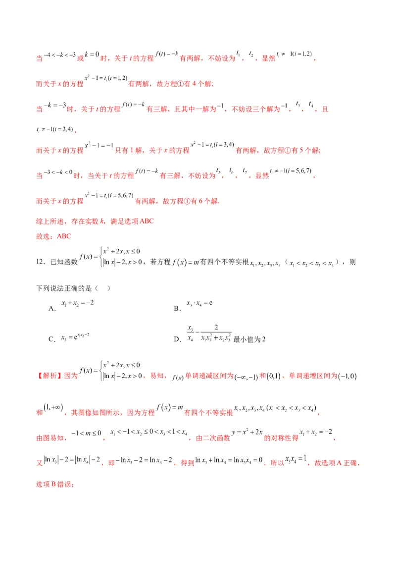 专题14函数的图象(二)(含2021-2023高考真题)(解析版)_2.2025数学总复习_2024年新高考资料_3.2024专项复习_2024年新高考数学之函数专项重难点突破练（新高考专用）