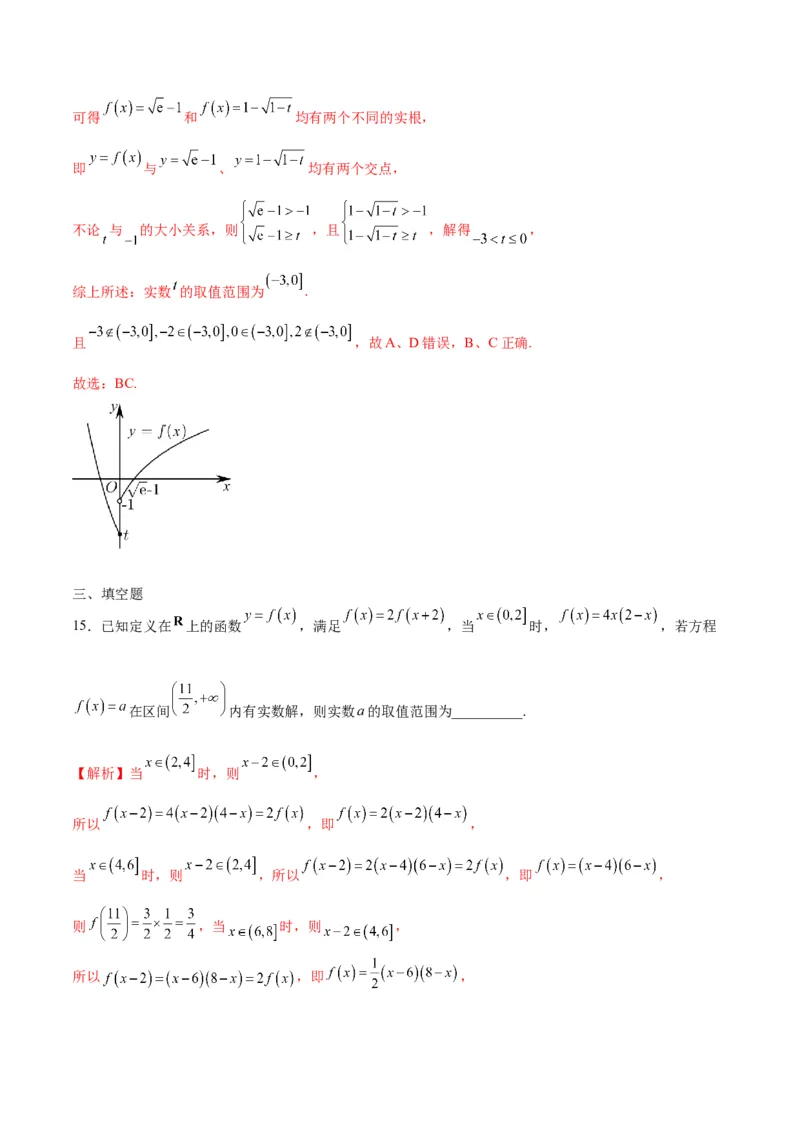 专题14函数的图象(二)(含2021-2023高考真题)(解析版)_2.2025数学总复习_2024年新高考资料_3.2024专项复习_2024年新高考数学之函数专项重难点突破练（新高考专用）