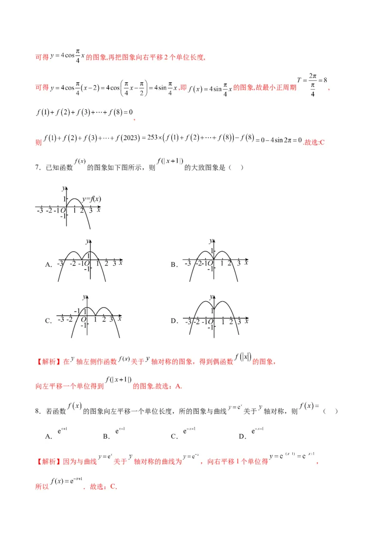 专题14函数的图象(二)(含2021-2023高考真题)(解析版)_2.2025数学总复习_2024年新高考资料_3.2024专项复习_2024年新高考数学之函数专项重难点突破练（新高考专用）