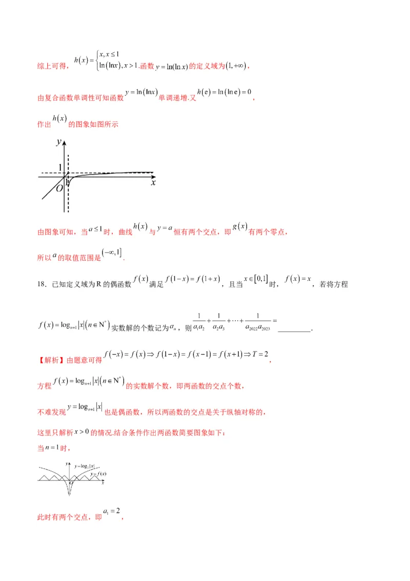 专题14函数的图象(二)(含2021-2023高考真题)(解析版)_2.2025数学总复习_2024年新高考资料_3.2024专项复习_2024年新高考数学之函数专项重难点突破练（新高考专用）