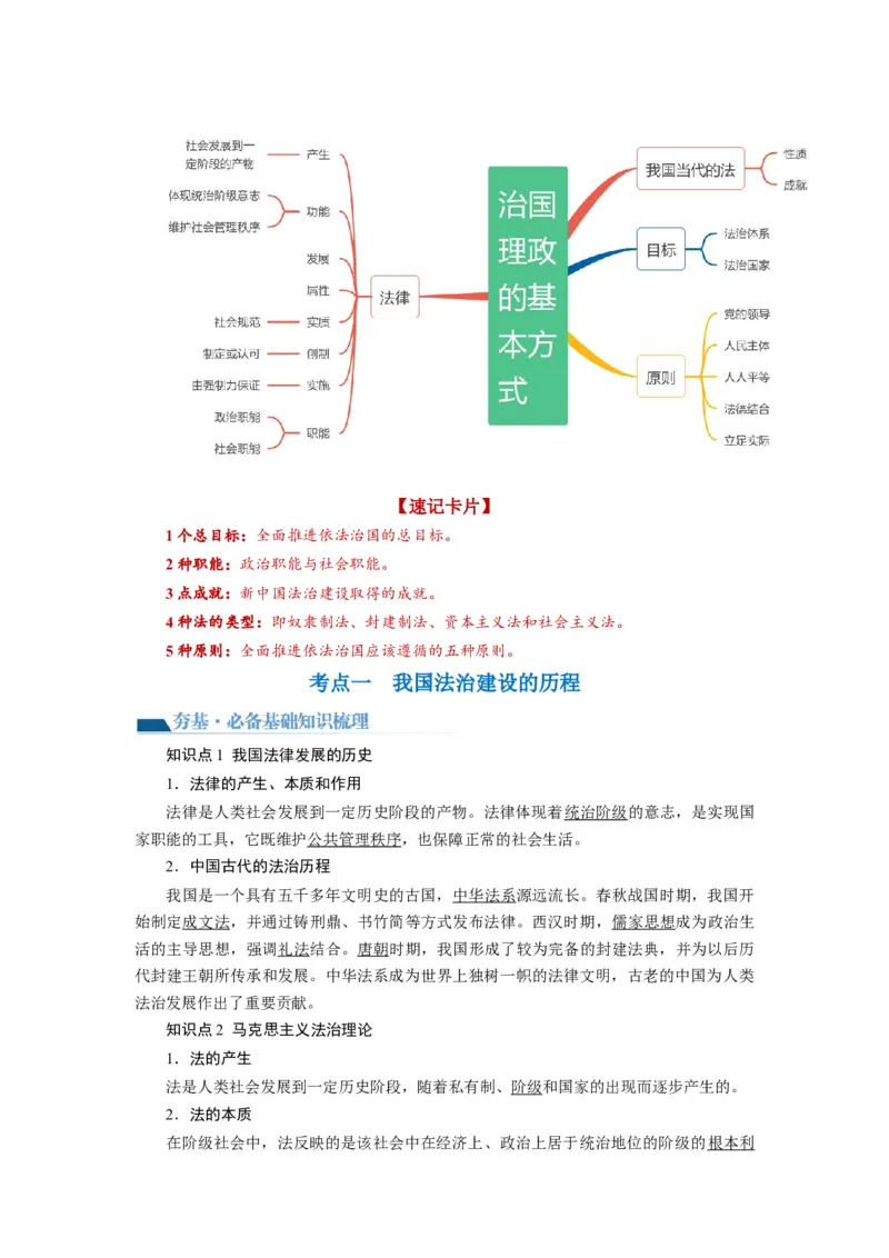第07课治国理政的基本方式（讲义）（解析版）_8.2025政治总复习_2024年新高考资料_1.2024一轮复习_2024年高考政治一轮复习讲练测（新教材新高考）_必修3