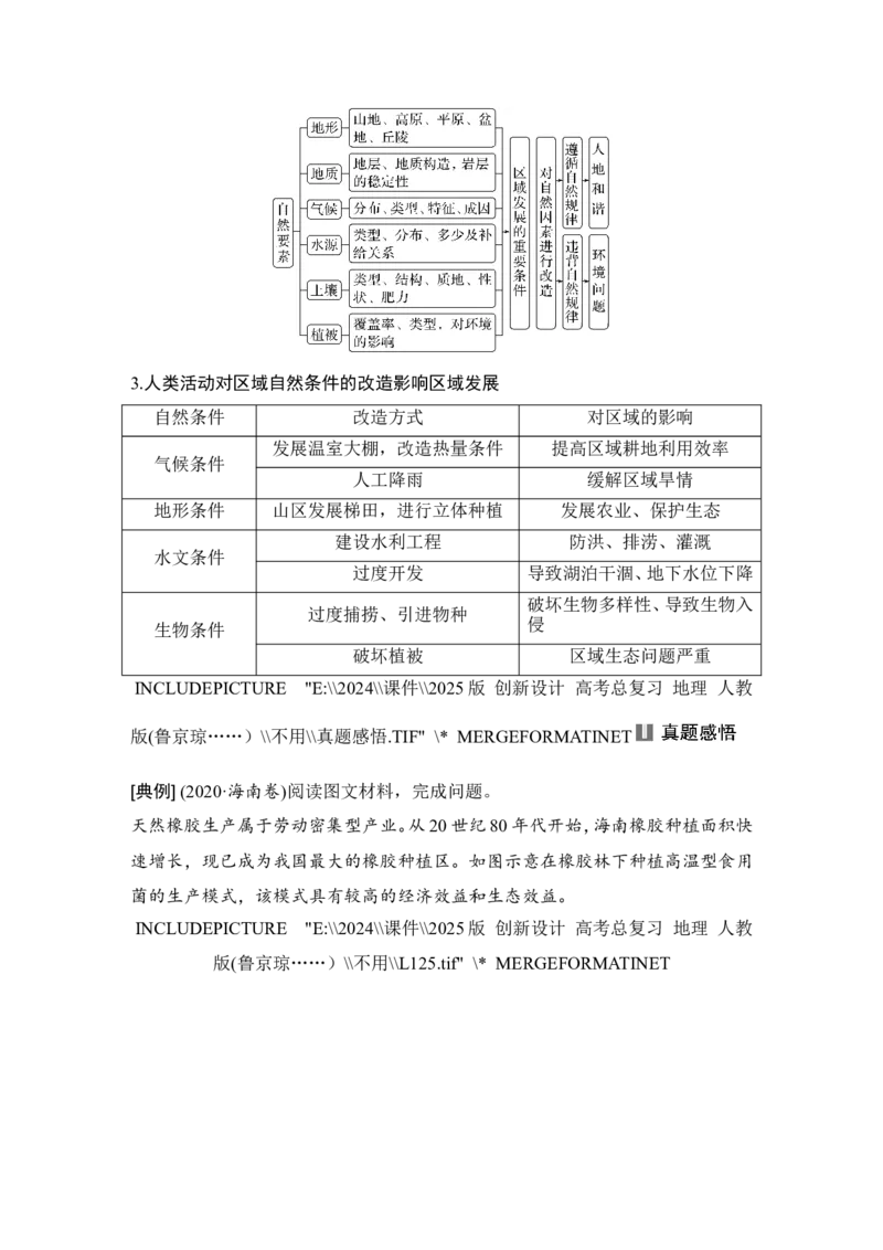 2025届高中地理一轮复习讲义：第三部分区域发展第十五单元区域与区域发展第63课时　区域发展的自然环境基础（教师版）_9.2025地理总复习_2025年新高考资料_一轮复习