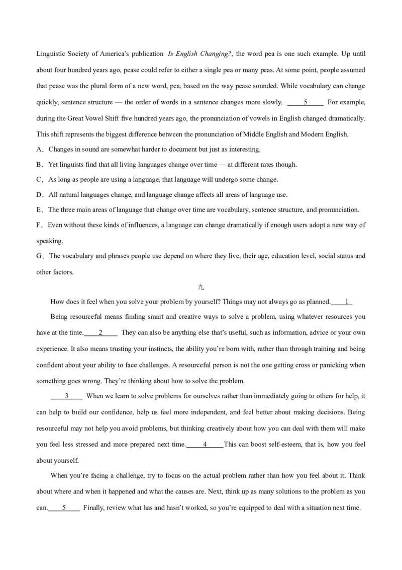 押北京卷第35-39题信息还原（七选五）（原卷版）_3.2025英语总复习_2024年新高考资料_5.2024三轮冲刺_备战2024年高考英语临考题号押题（北京专用）32273029