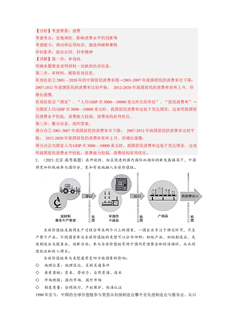 题型八反映（图表）类主观题精练（解析版）_8.2025政治总复习_2023年新高考资料_二轮复习_2023年高考政治毕业班二轮热点题型归纳与变式演练（新高考专用）