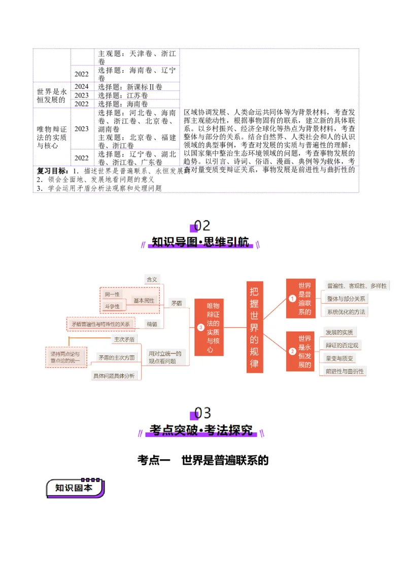 第03课把握世界的规律（讲义）（解析版）_8.2025政治总复习_2025年新高考资料_一轮复习_2025年高考政治一轮复习讲练测（新教材新高考）（完结）_必修4（包含2024高考真题）