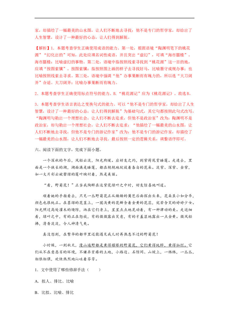 专题17语言文字运用Ⅱ-2023年高考语文毕业班二轮热点题型归纳与变式演练（全国通用）（解析版）_1.2025语文总复习_赠送：通用版（老高考）复习资料_二轮复习