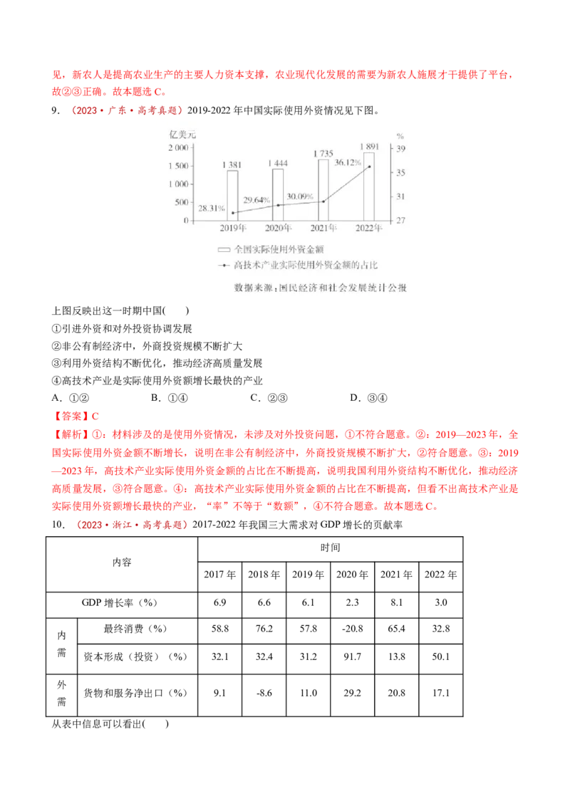 第03课我国的经济发展（讲义）（解析版）_8.2025政治总复习_2025年新高考资料_一轮复习_2025年高考政治一轮复习讲练测（新教材新高考）（完结）_必修2（包含2024高考真题）