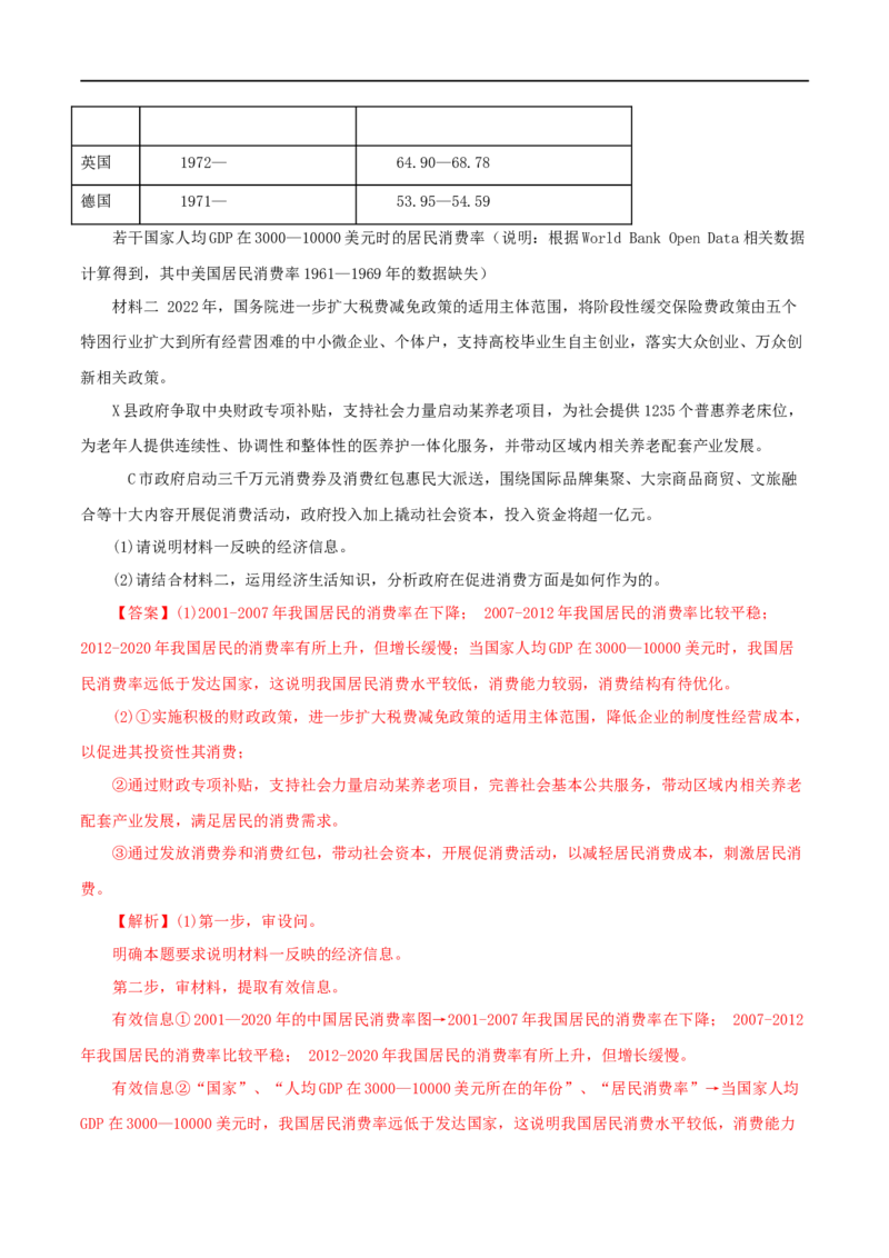 考点03多彩的消费（考点帮）-备战2023年高考政治一轮复习考点帮（人教版）_8.2025政治总复习_赠品通用版（老高考）复习资料_一轮复习