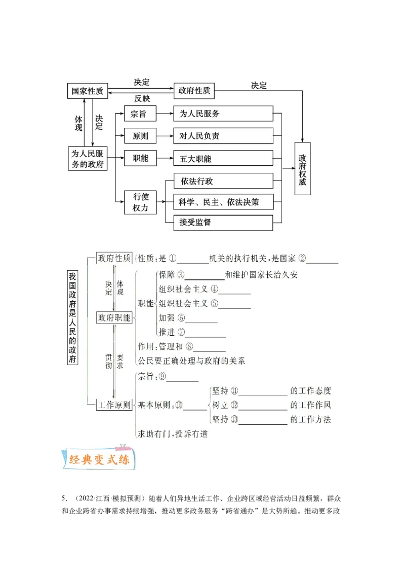 考向14我国政府是人民的政府（解析版）_8.2025政治总复习_赠品通用版（老高考）复习资料_一轮复习_备战2023年高考政治一轮复习考点微专题（全国通用）