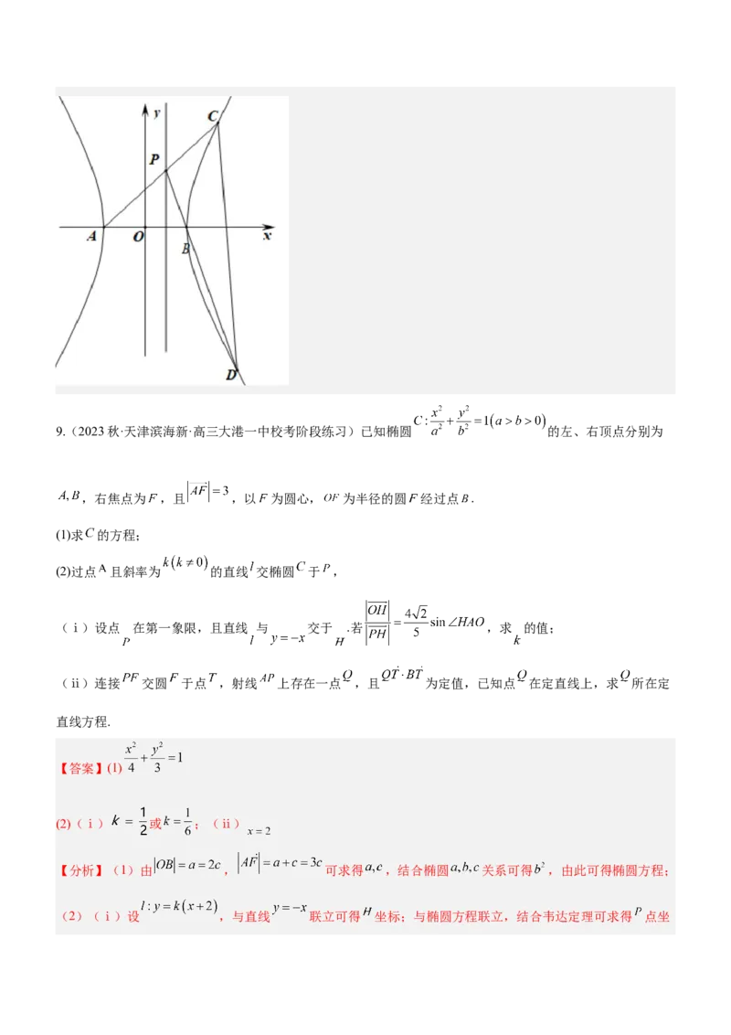专题19解析几何中的定值、定点和定线问题（练）解析版_2.2025数学总复习_2023年新高考资料_二轮复习_备战2023年高考数学二轮复习考点精讲练（新教材&middot;新高考）