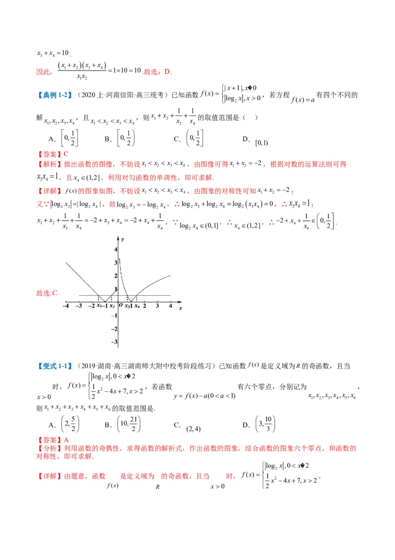 专题2-3零点与复合嵌套函数（解析版）_2.2025数学总复习_2024年新高考资料_2.2024二轮复习_2024年高考数学二轮热点题型归纳与变式演练（新高考通用）