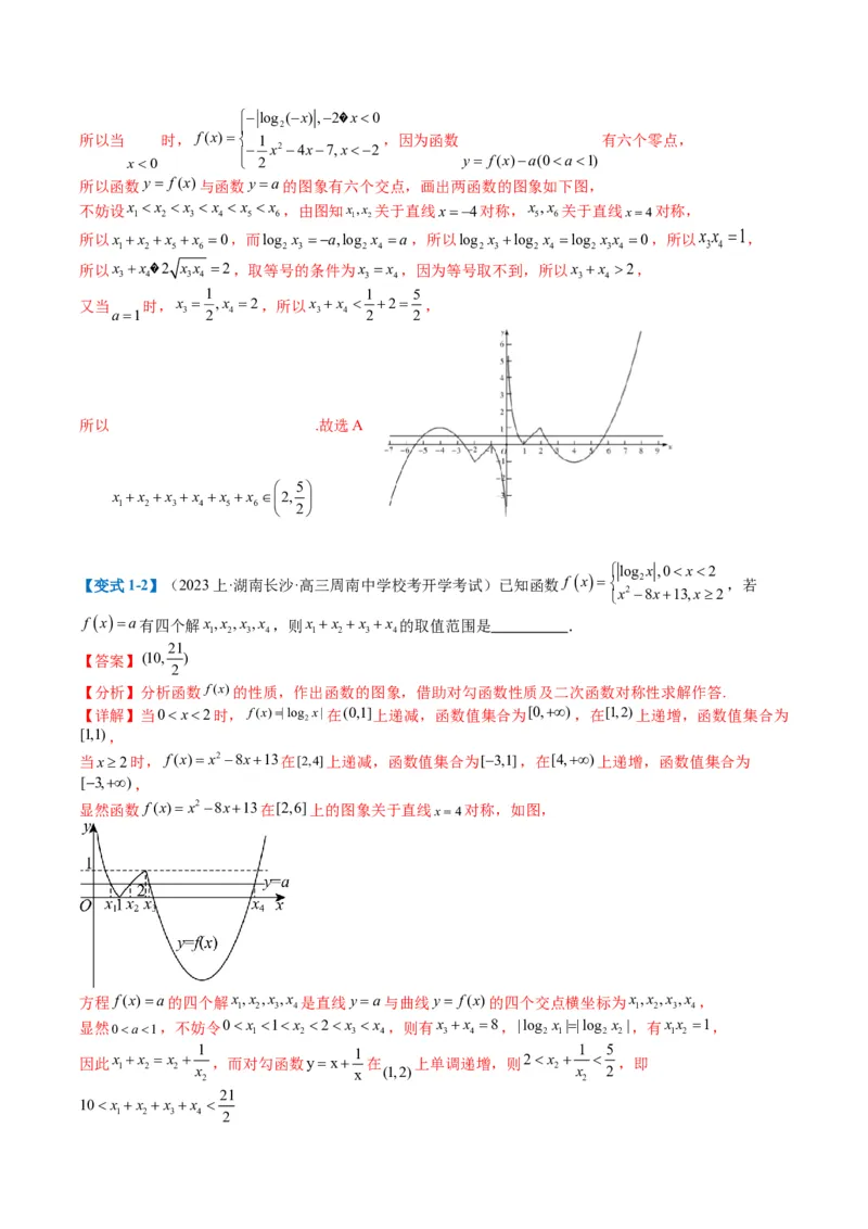专题2-3零点与复合嵌套函数（解析版）_2.2025数学总复习_2024年新高考资料_2.2024二轮复习_2024年高考数学二轮热点题型归纳与变式演练（新高考通用）