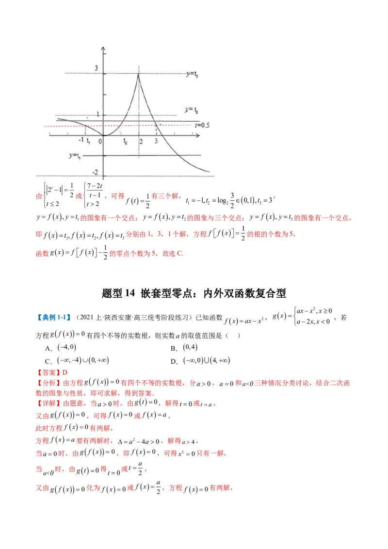 专题2-3零点与复合嵌套函数（解析版）_2.2025数学总复习_2024年新高考资料_2.2024二轮复习_2024年高考数学二轮热点题型归纳与变式演练（新高考通用）