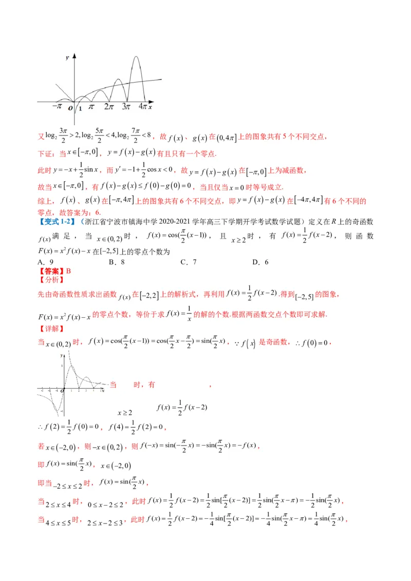 专题2-3零点与复合嵌套函数（解析版）_2.2025数学总复习_2024年新高考资料_2.2024二轮复习_2024年高考数学二轮热点题型归纳与变式演练（新高考通用）