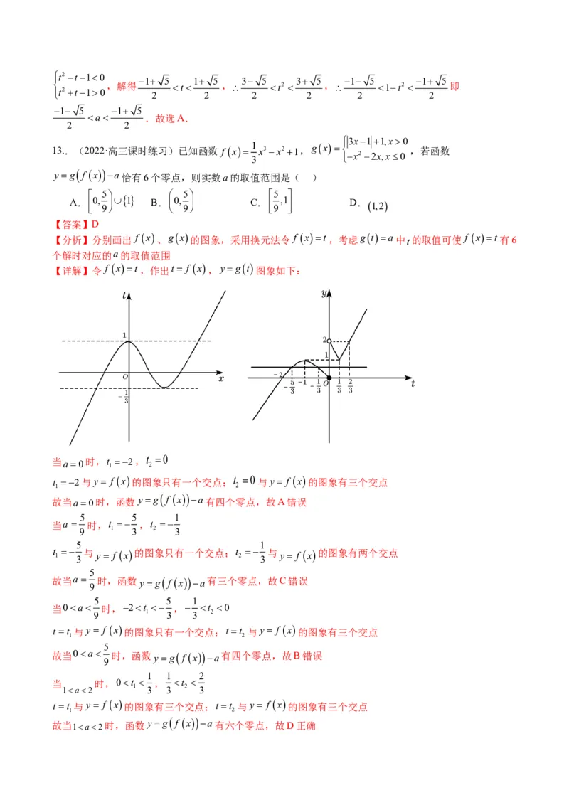 专题2-3零点与复合嵌套函数（解析版）_2.2025数学总复习_2024年新高考资料_2.2024二轮复习_2024年高考数学二轮热点题型归纳与变式演练（新高考通用）