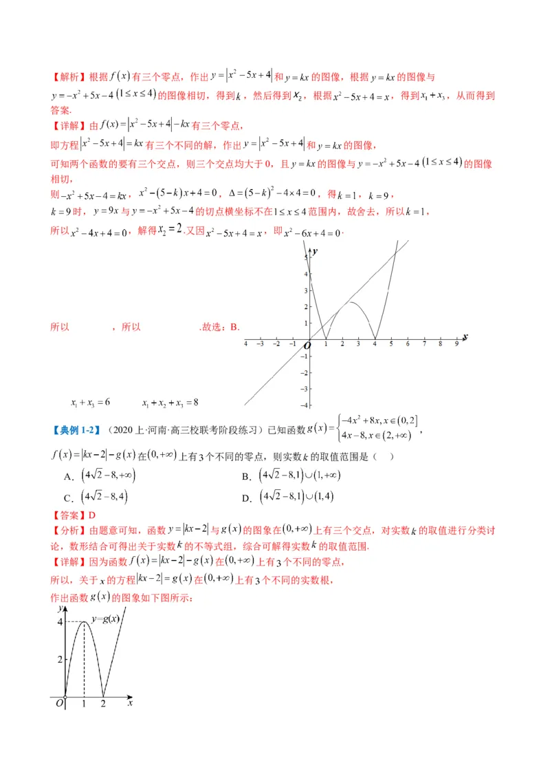 专题2-3零点与复合嵌套函数（解析版）_2.2025数学总复习_2024年新高考资料_2.2024二轮复习_2024年高考数学二轮热点题型归纳与变式演练（新高考通用）
